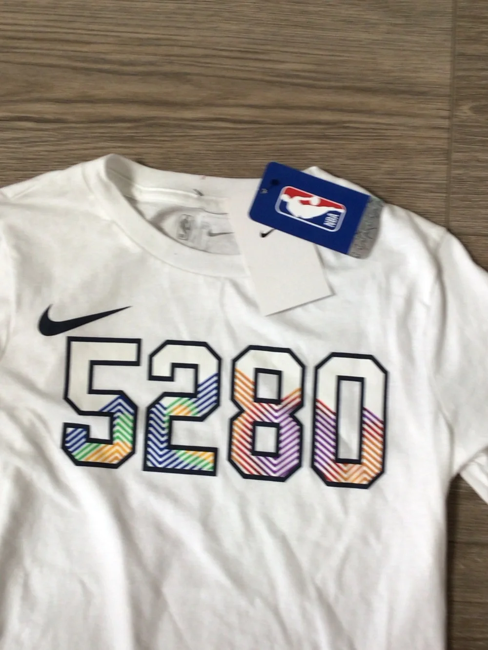 Nike Denver Nuggets Tee with Stripe '5280' Graphic